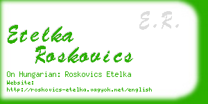 etelka roskovics business card